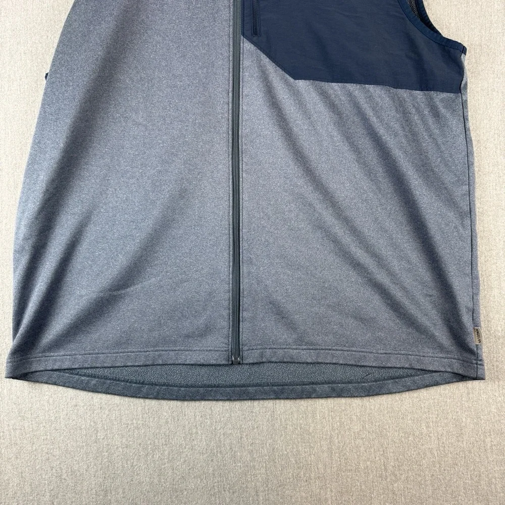 Magellan Outdoors Fish Gear‎ Full Zip Vest Blue Overcast Fleece Size 2XL